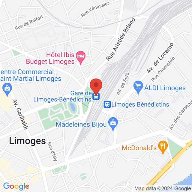 Limoges Bénédictins map