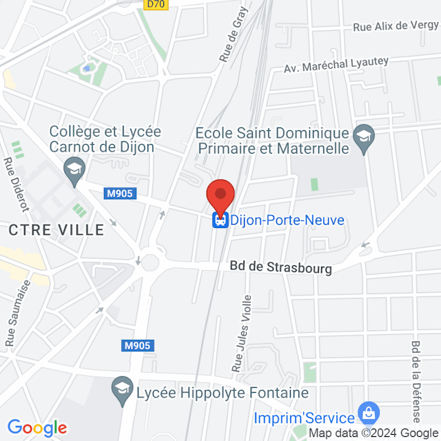 Dijon Porte Neuve map