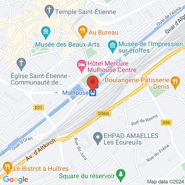 Gare de Mulhouse-Ville map