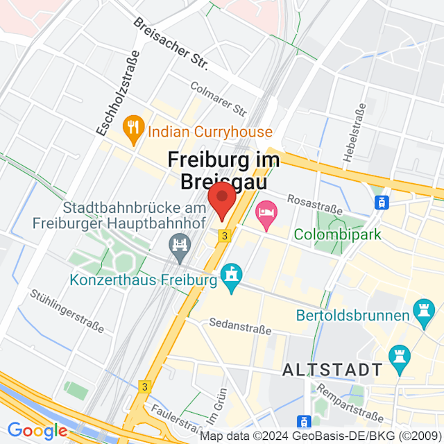 Freiburg(Breisgau) Hbf map