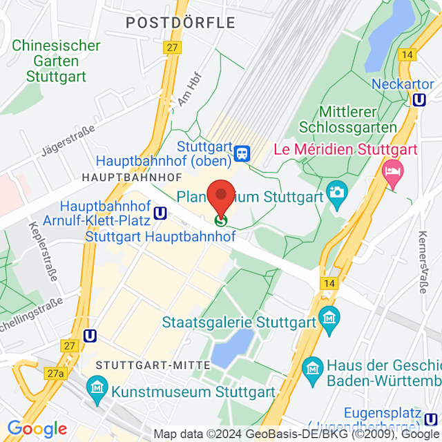 Stuttgart Hauptbahnhof map