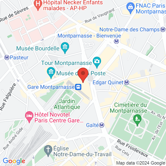 Bahnhof Paris-Montparnasse map