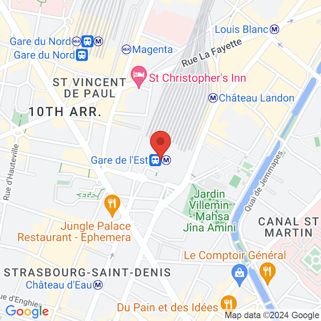 Bahnhof Paris-Est map