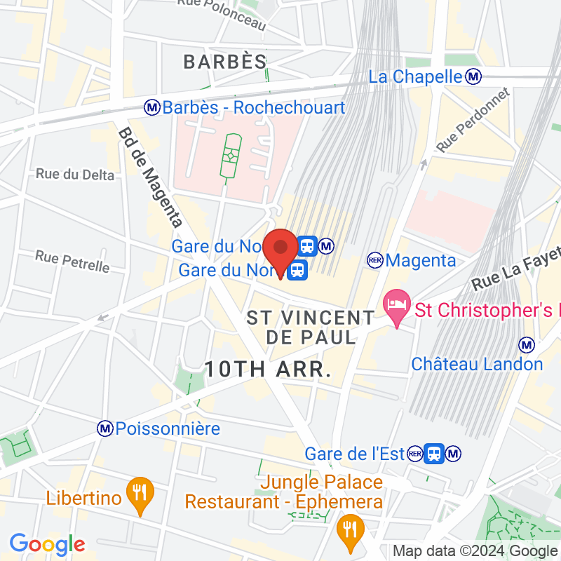 Gare du Nord map