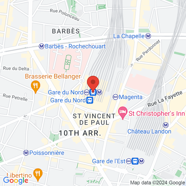 Bahnhof Paris-Nord map