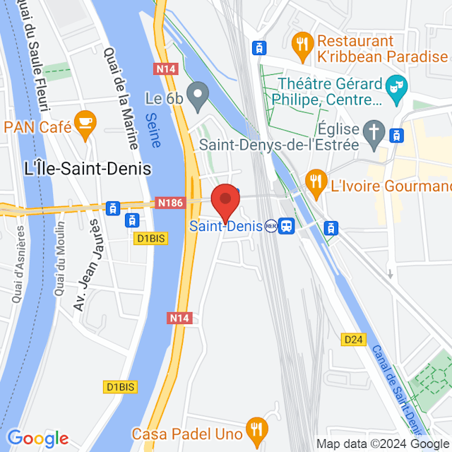 Saint-Denis RER map