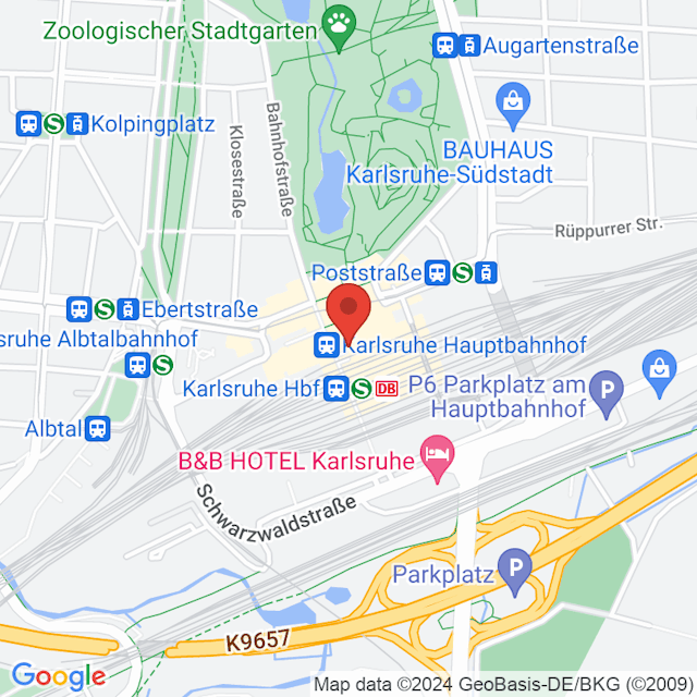 Karlsruhe Hauptbahnhof map
