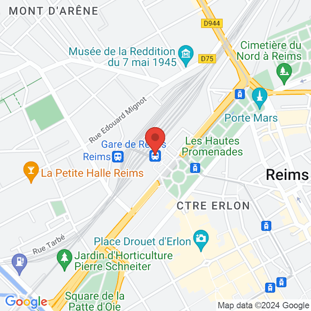 Gare de Reims map