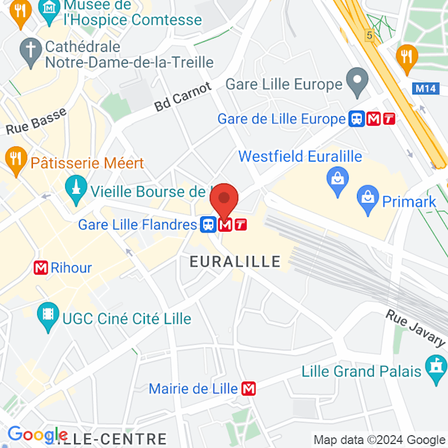 Lille Flandre Station map