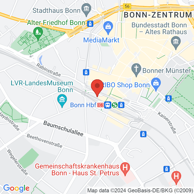 Bonn Hauptbahnhof map