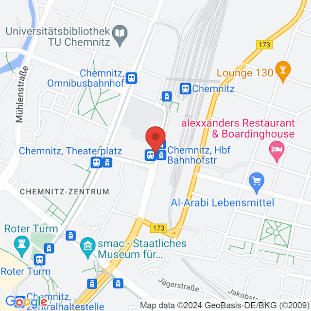Chemnitz, Hbf Bahnhofstr map