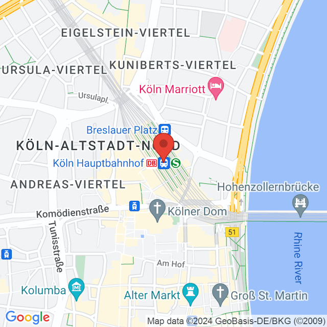 Cologne Central Station map