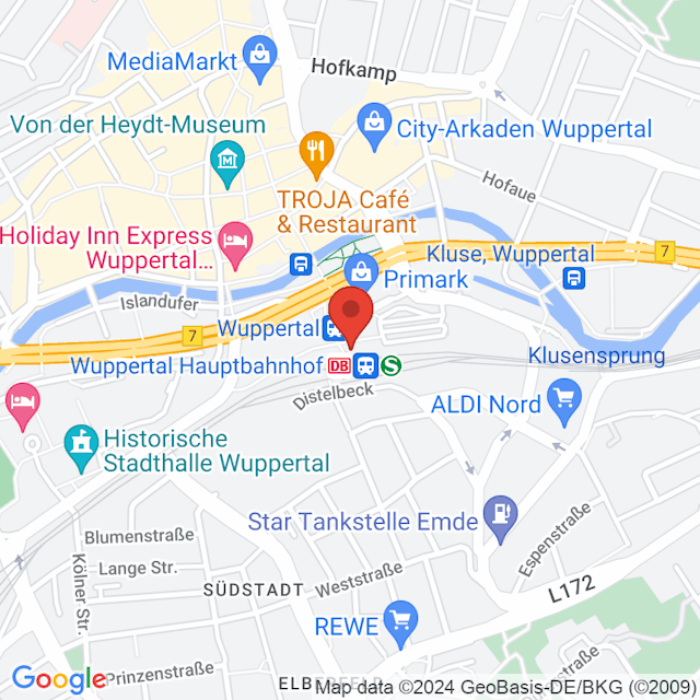 Wuppertal Hauptbahnhof map