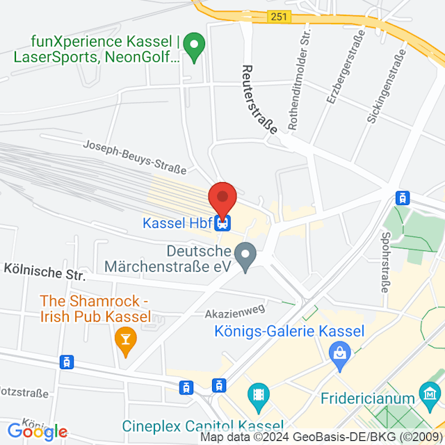 Kassel Hbf map