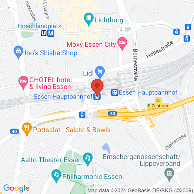 Essen Central Station map