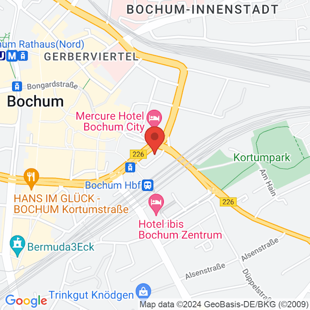 Bochum, Bochum Hbf map