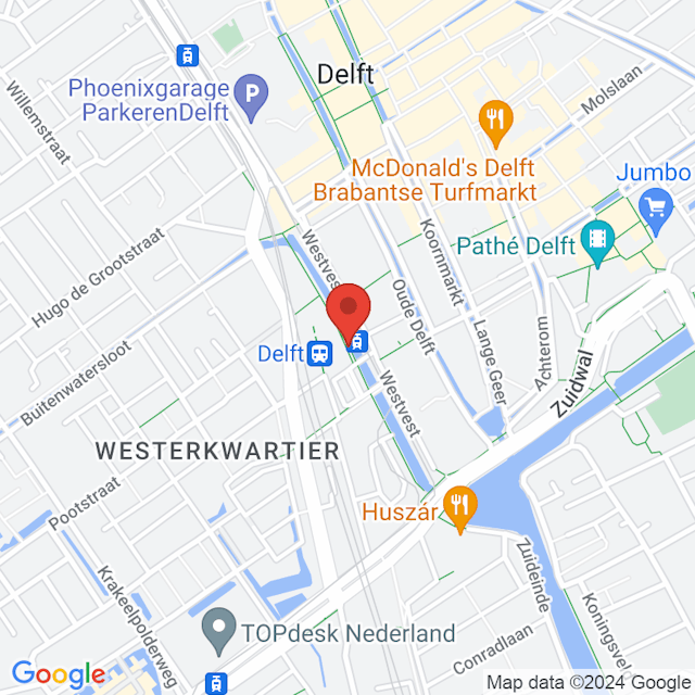 Station Delft map