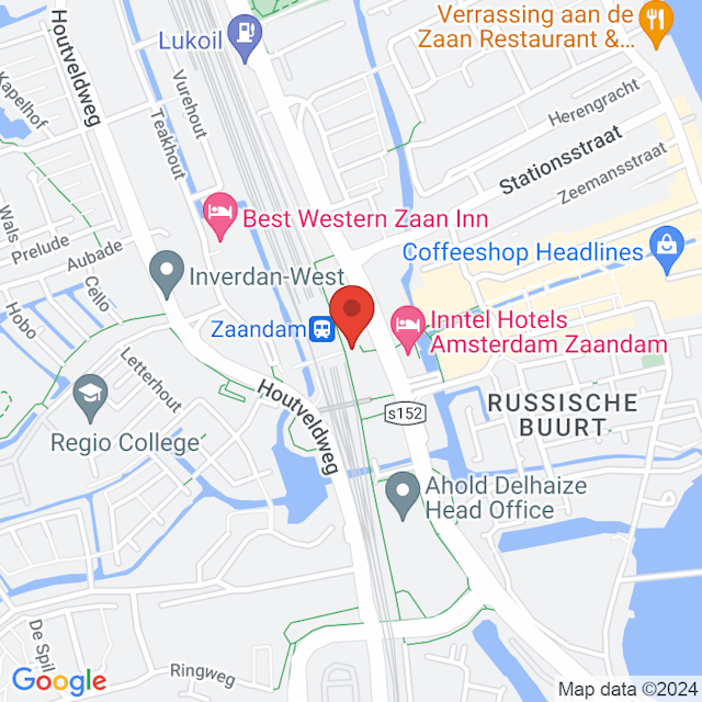 Station Zaandam map