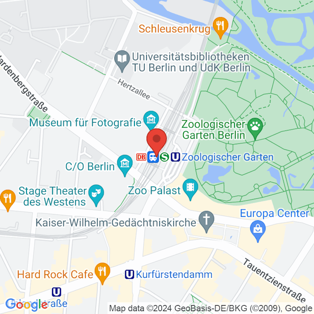 Gare de Berlin Zoologischer Garten map