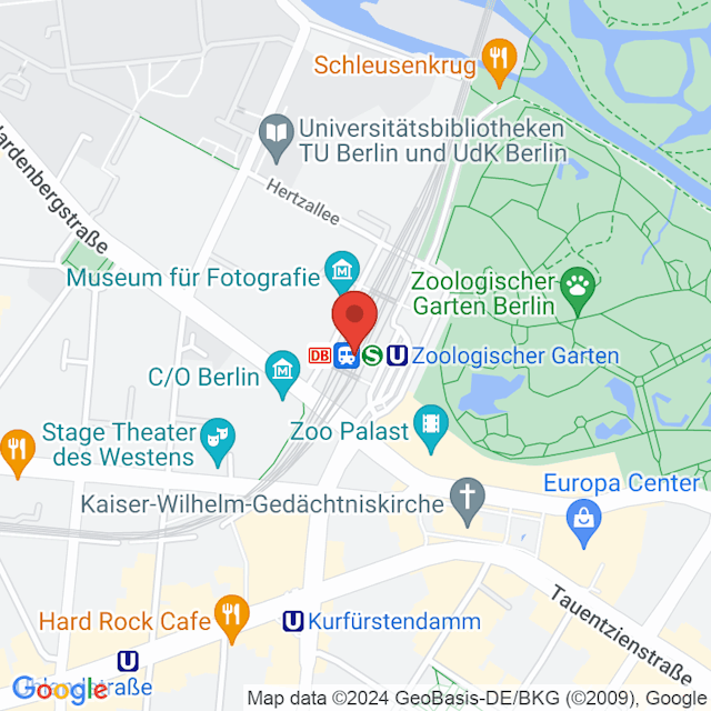Stazione di Berlin Zoologischer Garten map