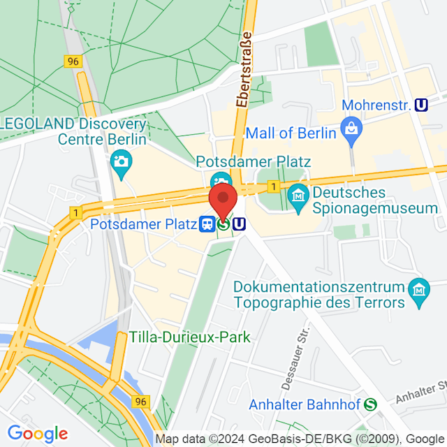 Stazione di Berlin Potsdamer Platz map