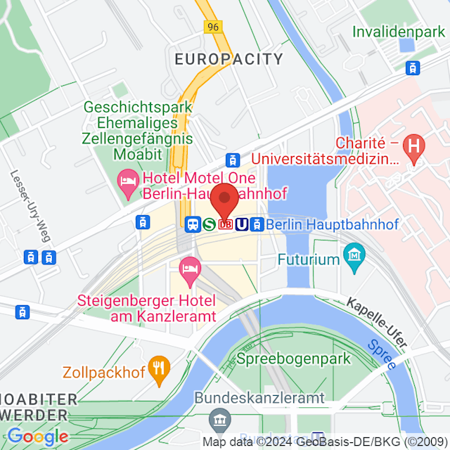 Berlin Central Station map
