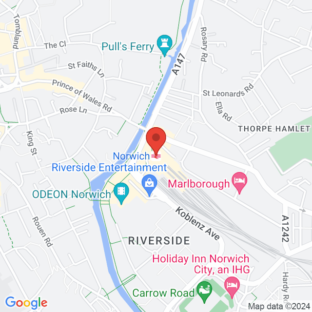 Norwich (NRW) map