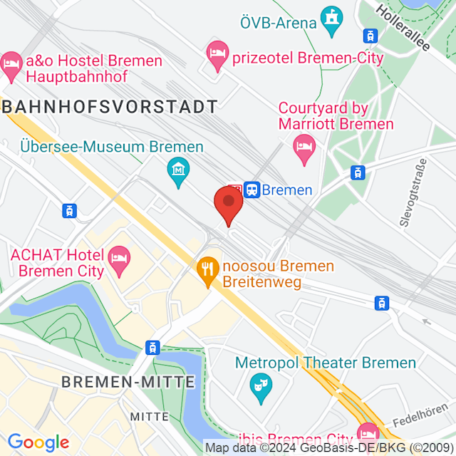 Bremen Hauptbahnhof map