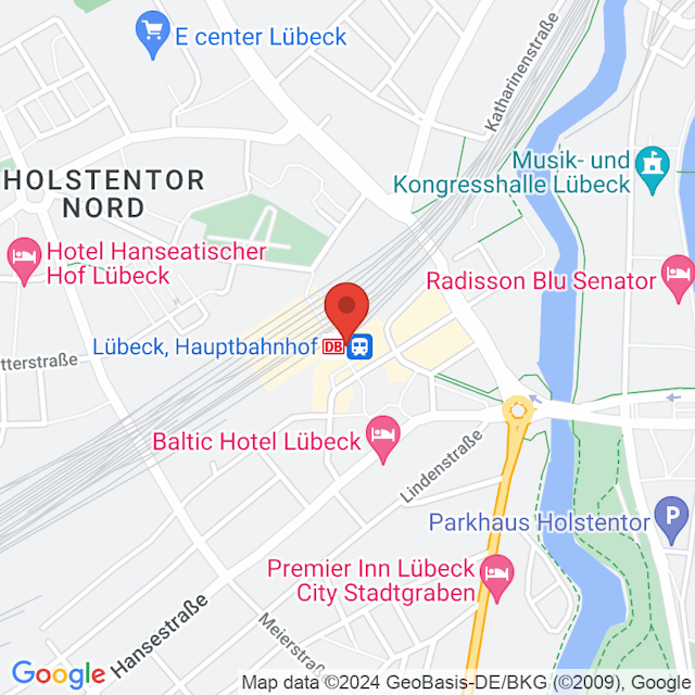 Lübeck, Hauptbahnhof map